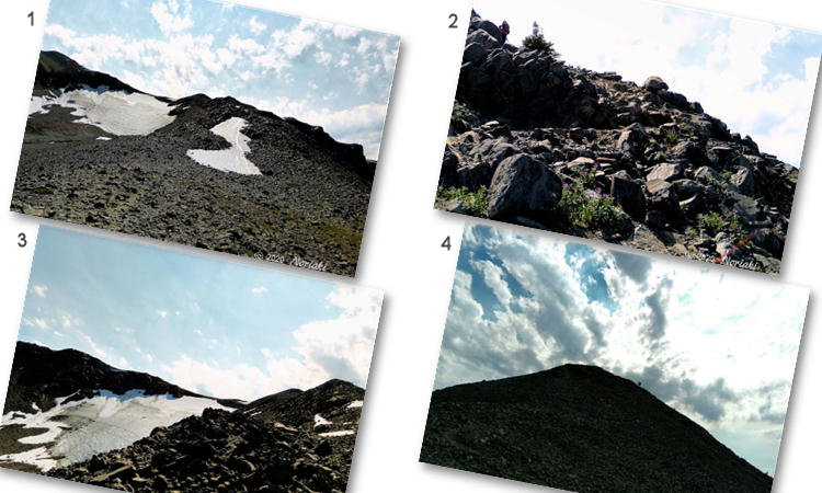 岩がれきトレイルの様子