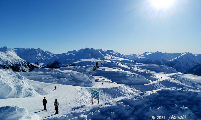 ウィスラー山頂からマシュートラバースの景色