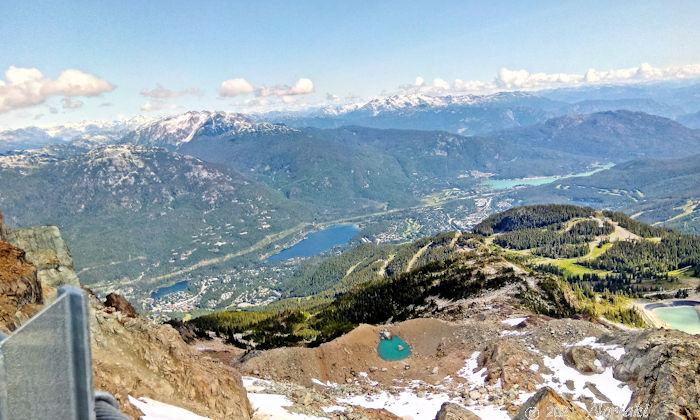 吊り橋と展望台からの景色